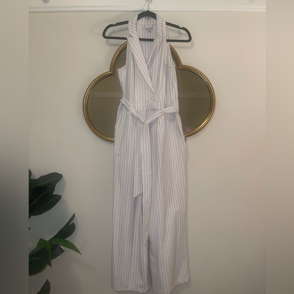Striped Sleeveless Jumpsuit